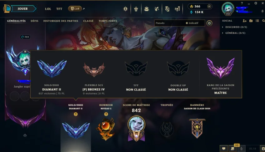 Conta antiga de League of Legends (2014) – várias skins rara