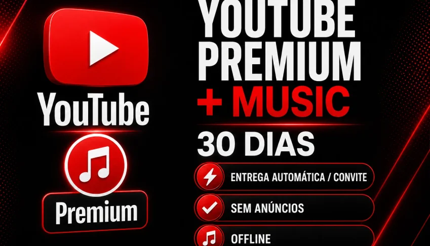 Youtube Premium + Music 30 Dias | ⚡ Entrega Automática