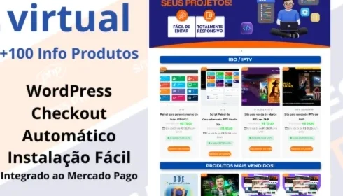 Loja Virtual Completa Com 100 Produtos Digitais Inclusos