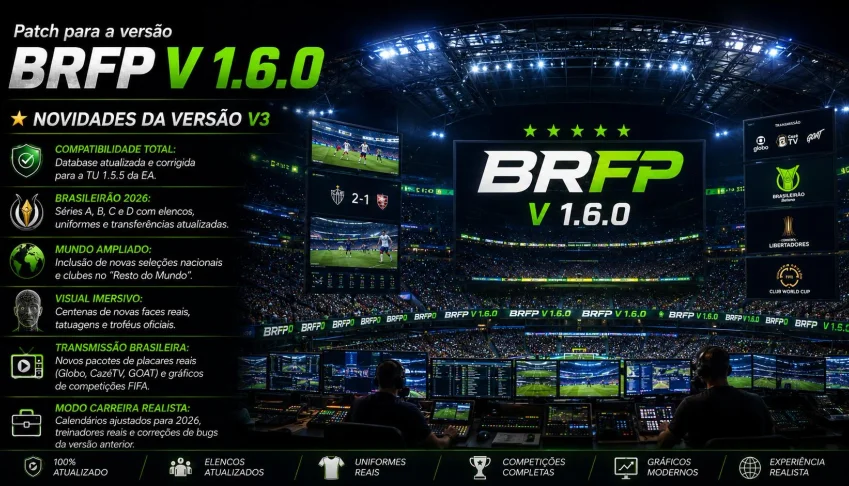 Mega Promoção 🔥 Patch Brfp Brasileirão 2026 Ea Fc 26 Pc