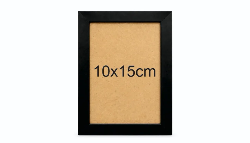 Moldura Preta com Vidro - 10x15 ou 15x21 cm