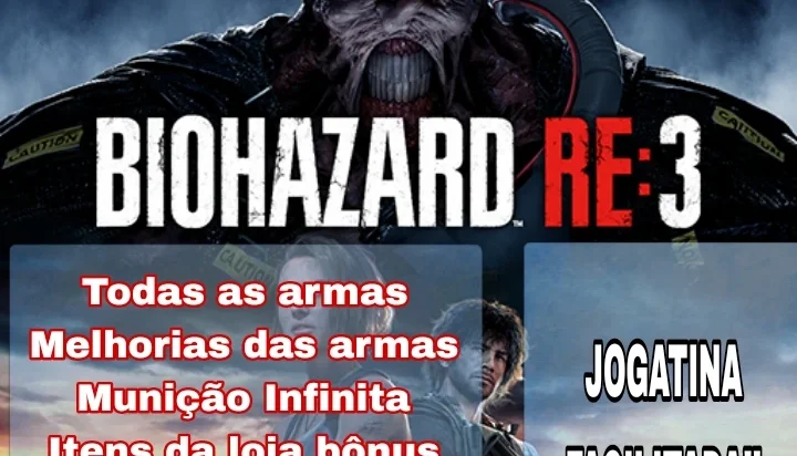 Resident Evil 3 Remake (PS4/PS5) - Munição infinita, etc!!!