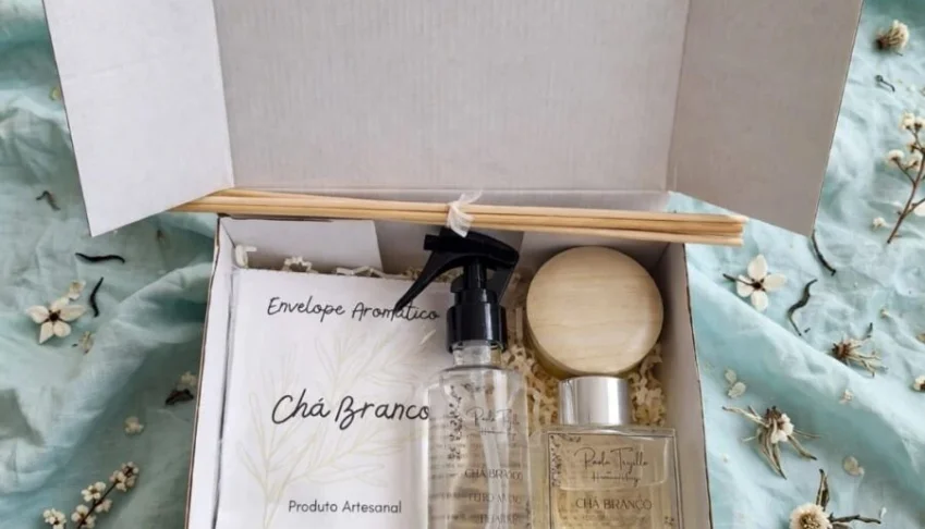 Kit Aromático com Difusor, Perfume, Vela e Envelope