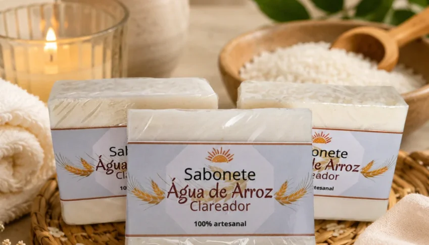 Sabonete Artesanal de Água de Arroz