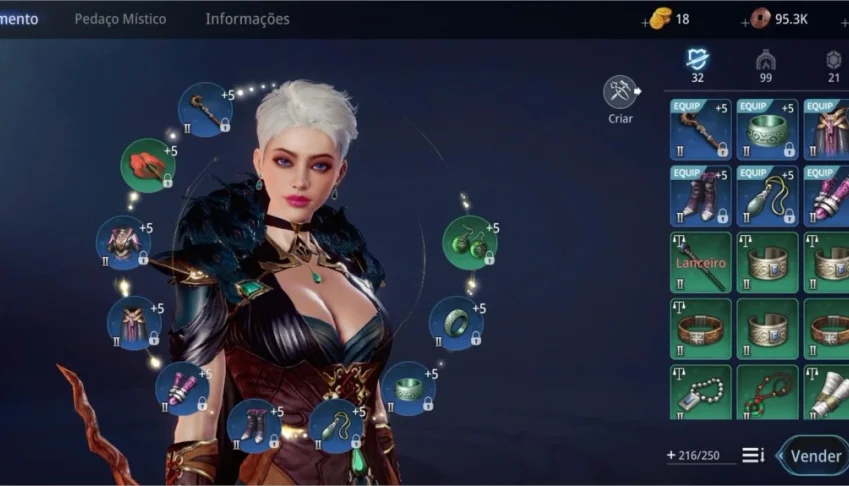 Conta Mir4 Maga LV 61 com 60K de poder Set Raro Tier 2 +5