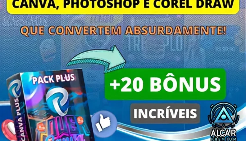 Pack Canva Plus - Mais de 1 Milhão de Arquivos Editáveis