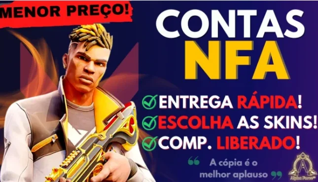 ✨ PACK DE CONTAS NFA & FA DE VALORANT COM SKINS ✨