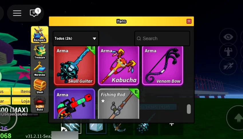 Conta Roblox blox fruits level Max
