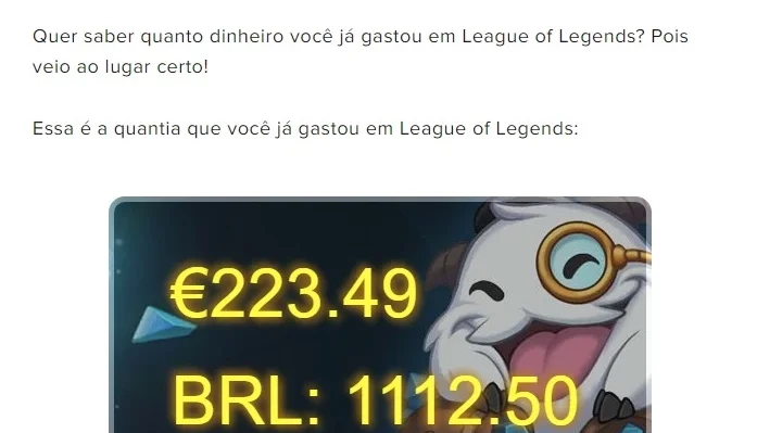 Vendo conta de lol com mais de 1100 reais em skin