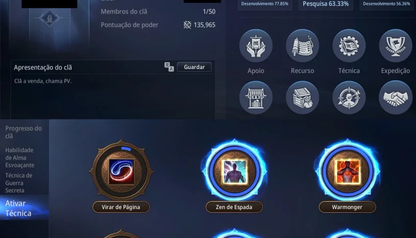 Clã lvl 54 - Mir4 SA13