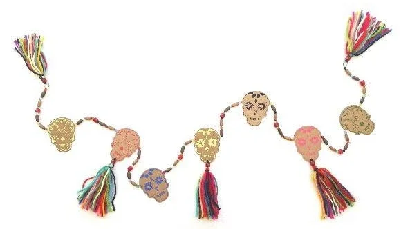 Cordão Decorativo Caveira Mexicana Duplo