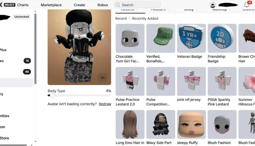 Conta Feminina com Mais de 35Mil Robux Gastos !!!Promoção!!!