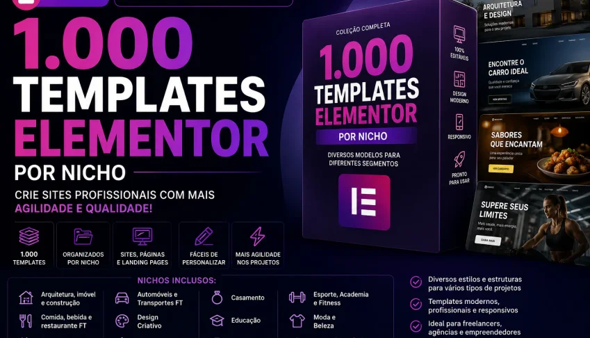 1.000 Templates Elementor Por Nicho