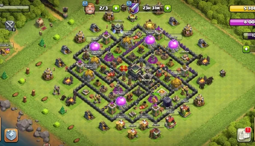 vila clash of clans cv 9