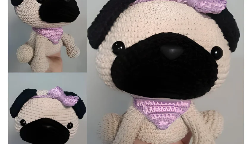 Receita em PDF - Cachorrinha Pug Amigurumi