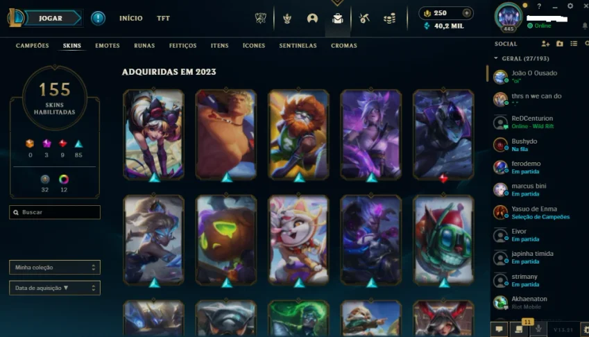 Conta LOL esmeralda solo/duo