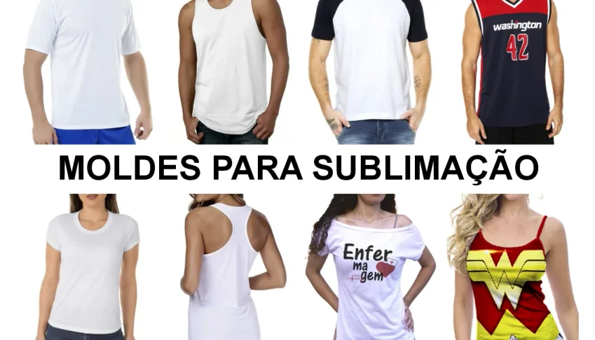 Pacote com 17 moldes para sublimação