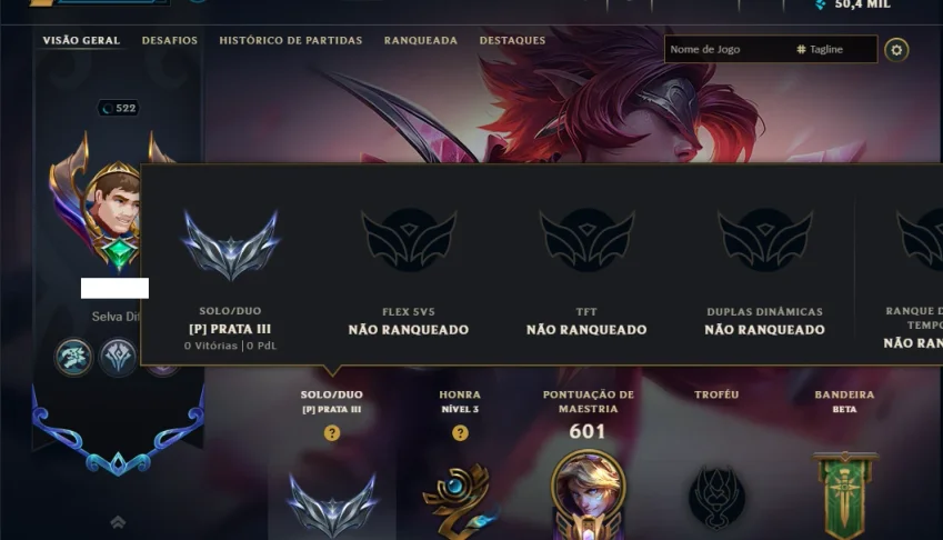 Prata 3 com TODOS os Champs e 183 Skins ( ADC / SUP / JG )