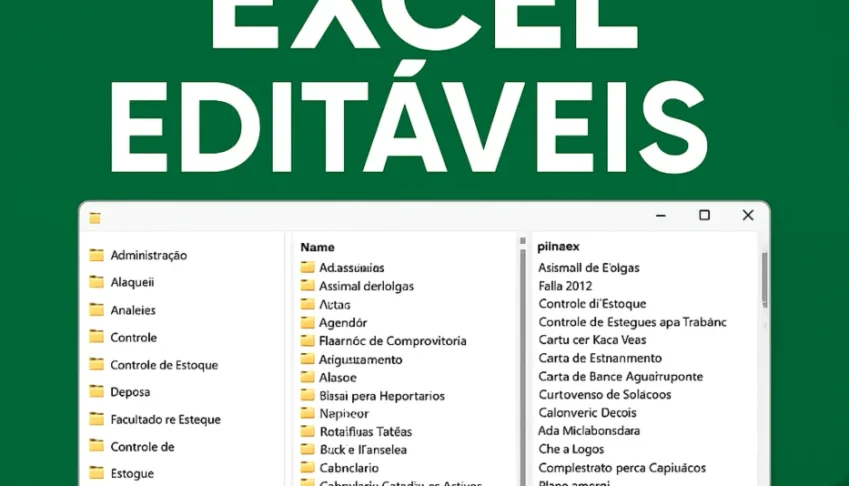 Mais de 100 Planilhas Excel Editáveis