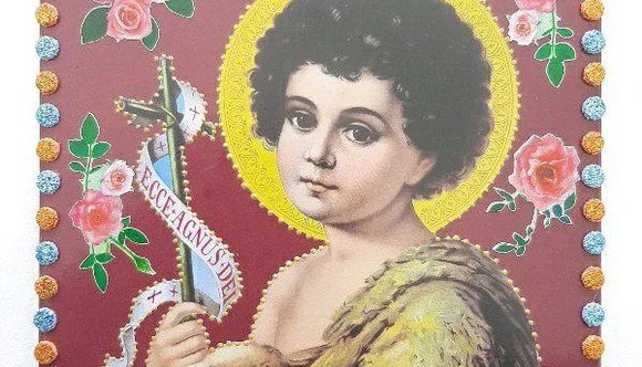 Quadrinho de Azulejo "São João Criança"
