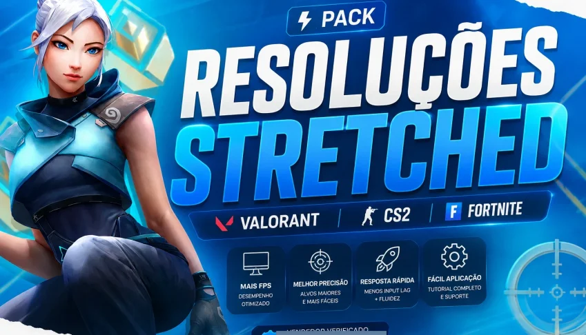 ⚡ Resolução Stretched Pro | Valorant + Cs2