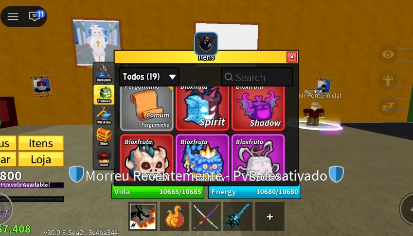Conta LV Max com skull guitar com 3 frutas miticas