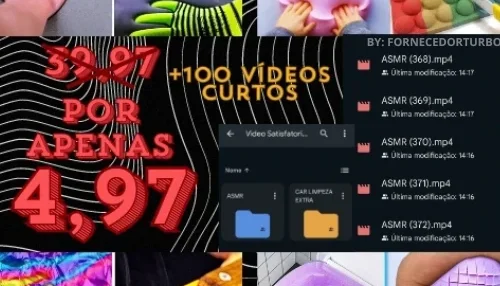 +600 Vídeos Asmr/Satisfatórios Para Edição
