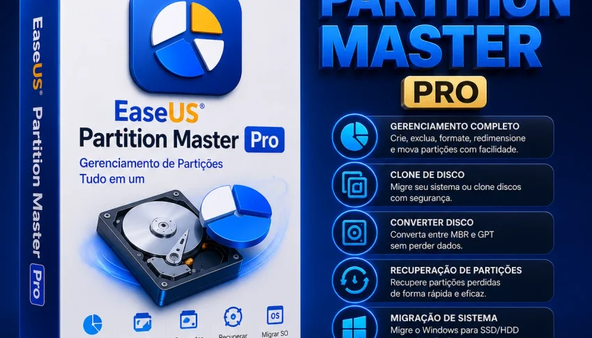 EaseUs Partition Master Pro - Licença Original