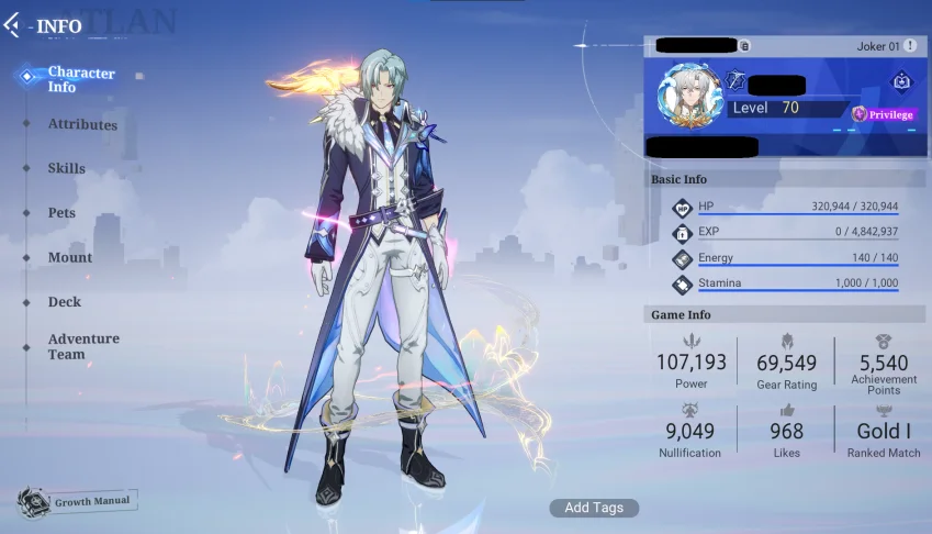 Crystal of atlan Joker 01 (Elementalista 107.1k)