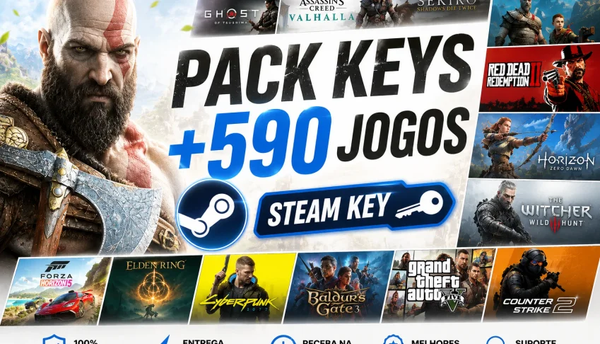 Pack Steam +590 Jogos | Pc Contas Steam [Offline]