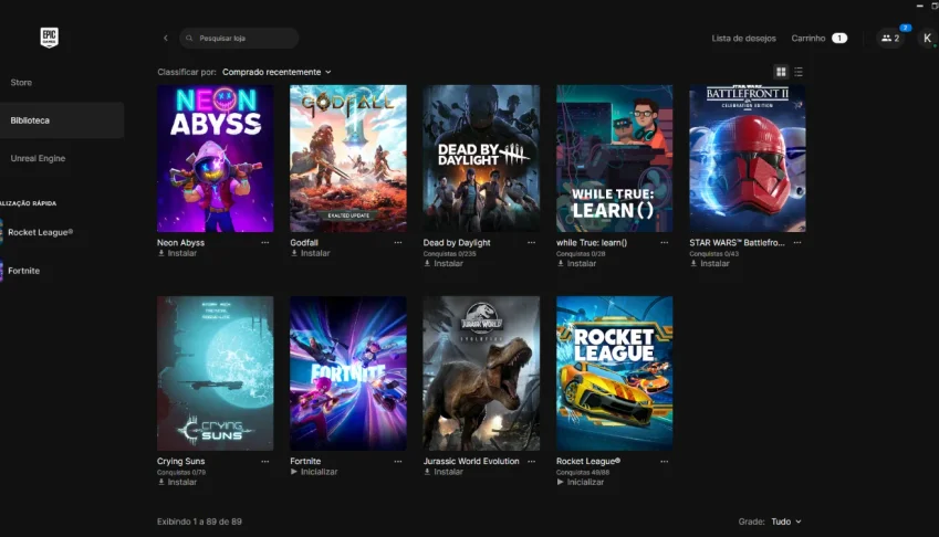 Conta Epic Games Com +80 Jogos