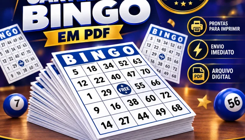 1.000 Cartelas De Bingo Em Pdf — Envio Imediato!