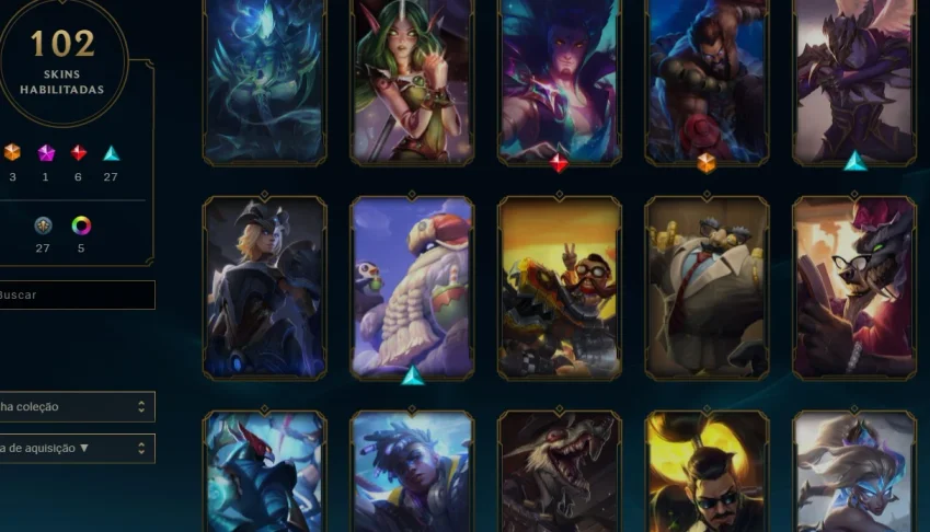 CONTA DE LOL Lv129! 102 SKINS