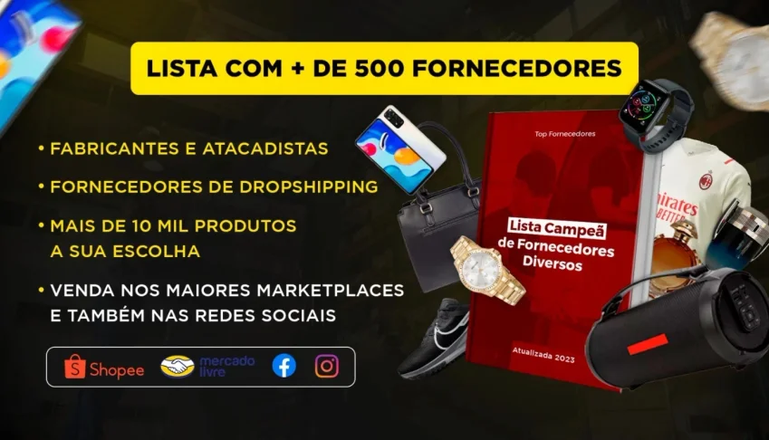 Lista de fornecedores para revendedores atualizado 2023!