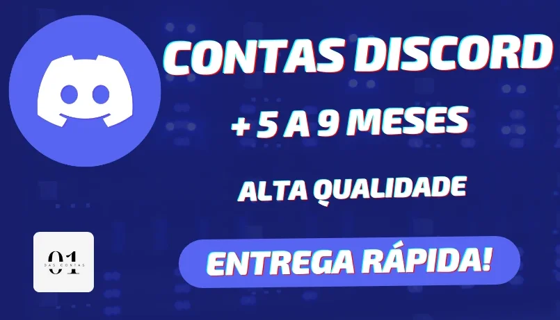 CONTAS DISCORD + 5 A 9 MESES + EMAIL [ALTA QUALIDADE]