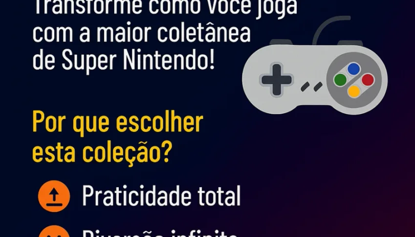 Coleção Definitiva SNES - 1200 Jogos + Emulador SNESTICLE