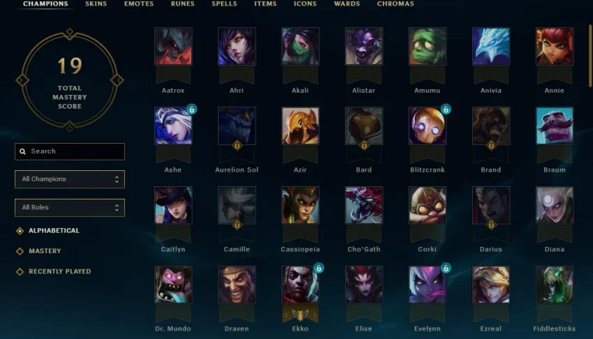 Conta de LOL 4400RP 32000BP 48Skins,  100+ herois