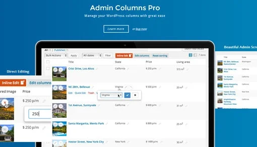 Admin Columns Pro + Addons Premium WordPress