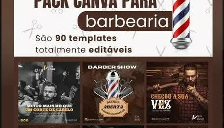Mega Pack Barbearia - Canva