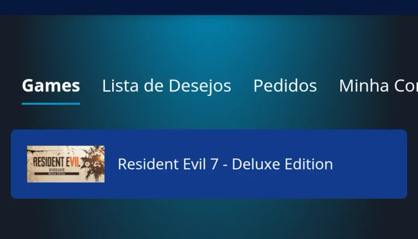 Vendo conta Nuuvem com Resident Evil 7 - Deluxe Edition