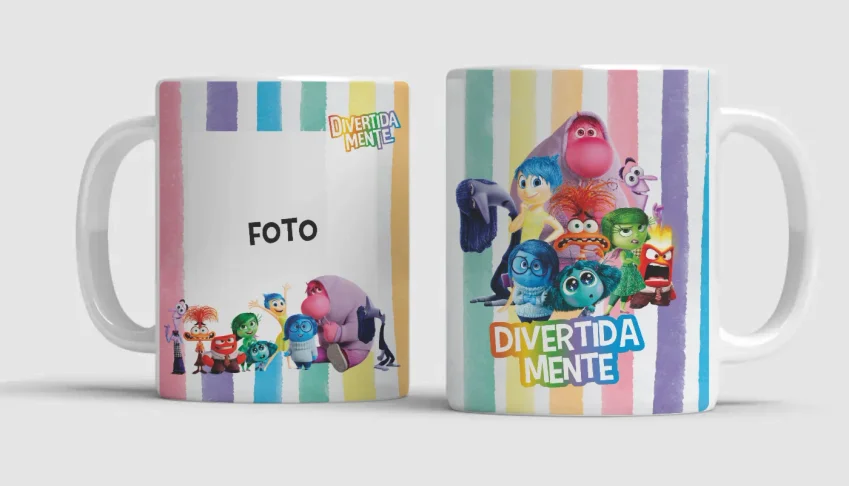 Arte Digital para caneca Divertidamente