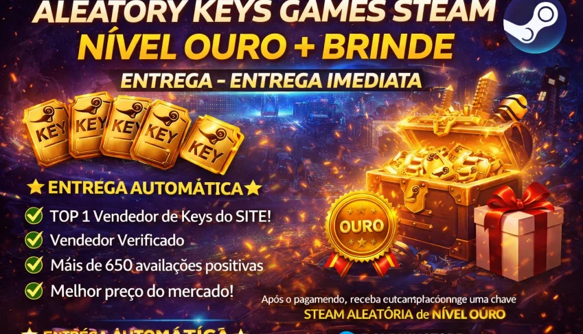 ALEATORY KEYS GAMES STEAM NIVEL OURO + BRINDE - ENTREGA IMED