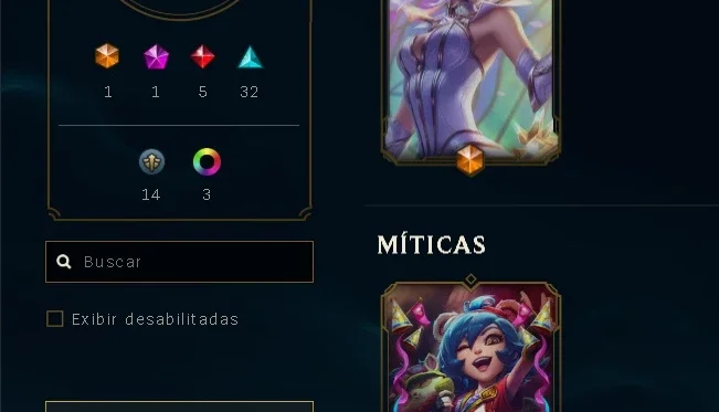 Conta de lol, Gold 4, lv 140, 71 skins