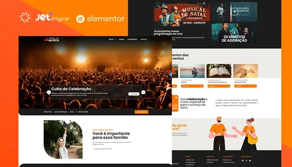 Template Site para Igreja 100% Editável Elementor
