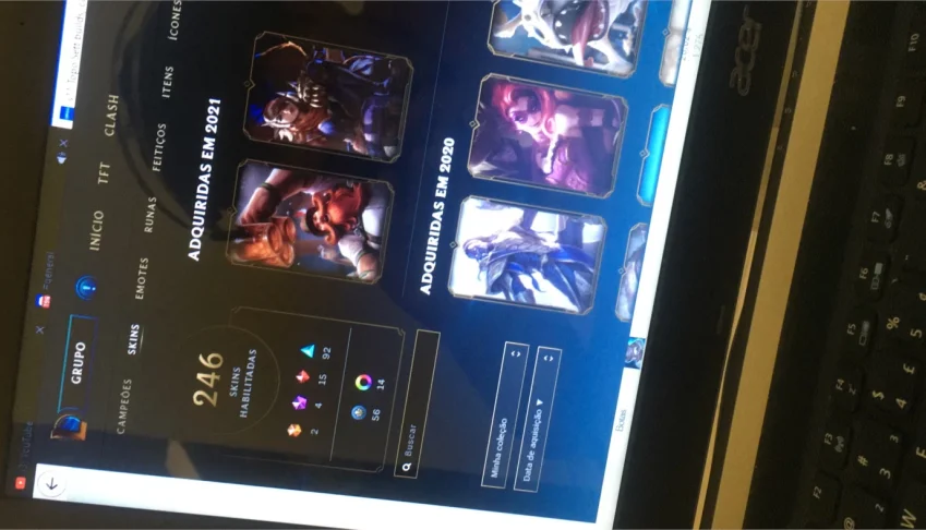 Conta no lol com 250 skins