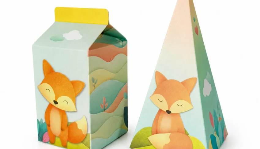 Caixas Milk e Pirâmide Raposinha - Kits 20 ou 40