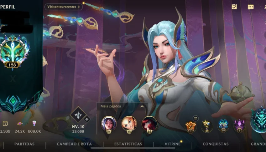 Conta Wild Rift, 120 skins, nível 128