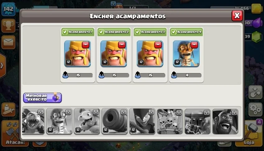 Conta clash of clans