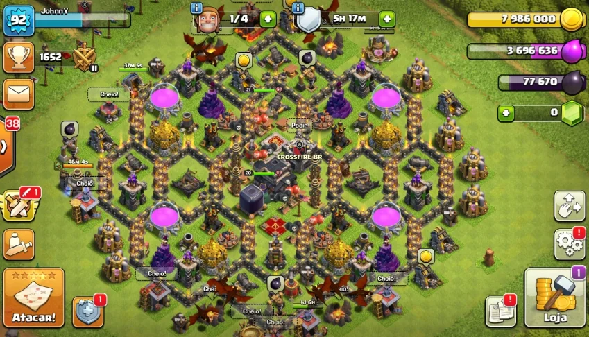 Conta CV 9 Clash Os Clans