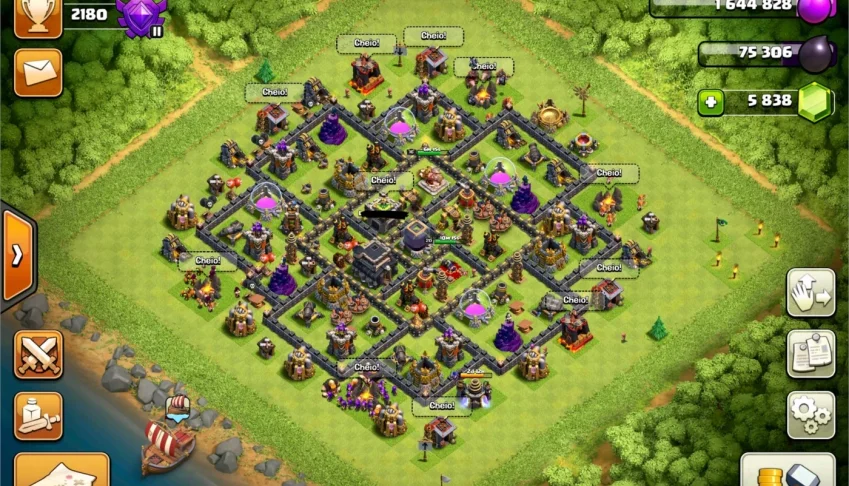 Clash of Clans cv9 full war 5838 gemas